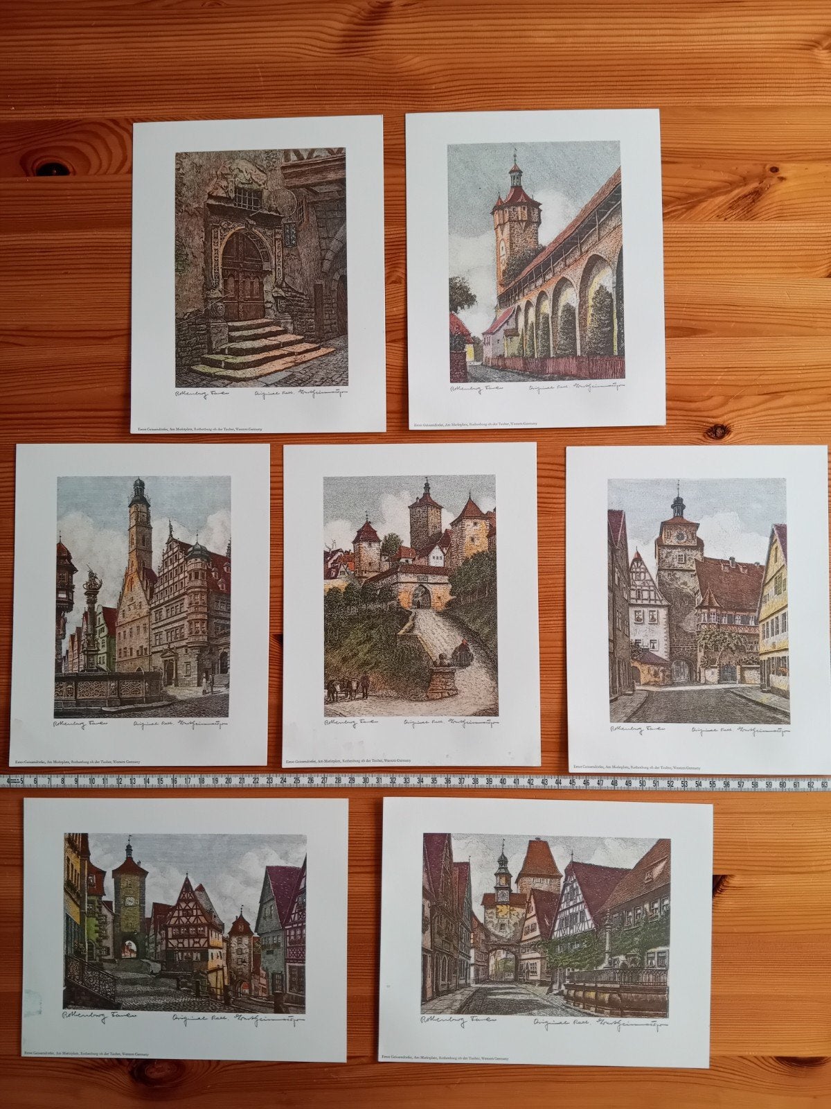 7 x Ernst Geissendörfer. Am Marktplatz., Ophalen of Verzenden