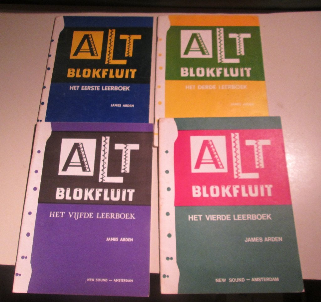 4X Partituurboeken / Bladmuziek voor Blokfluit, Klassiek, Les of Cursus, Ophalen of Verzenden, Zo goed als nieuw