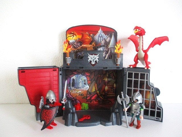playmobil speelbox ridders met draak 5420 zie foto,s, Ophalen of Verzenden, Zo goed als nieuw, Complete set