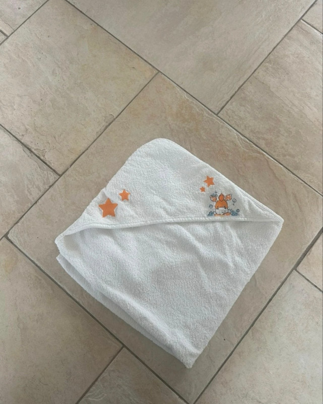 Witte badcape met sterren, Ophalen of Verzenden, Zo goed als nieuw, Wit, Overige typen