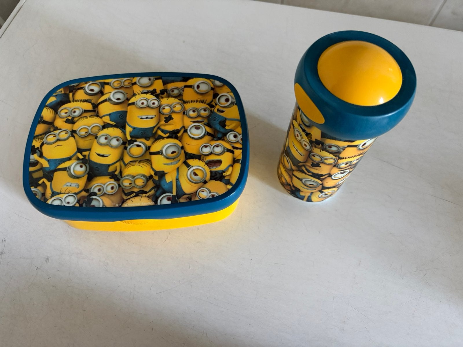 Mepal broodtrommel en beker minion, Ophalen of Verzenden, Zo goed als nieuw