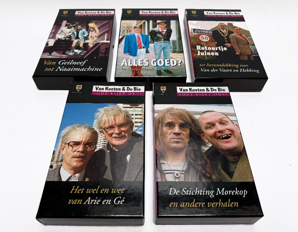 5 VHS tapes Van Kooten en de Bie, Alle leeftijden, Ophalen of Verzenden, Zo goed als nieuw, Komedie