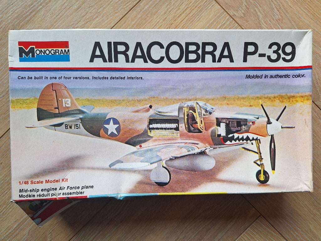 1:48 1/48 Monogram Airacobra P-39, Revell, Ophalen of Verzenden, Zo goed als nieuw, Groter dan 1:72