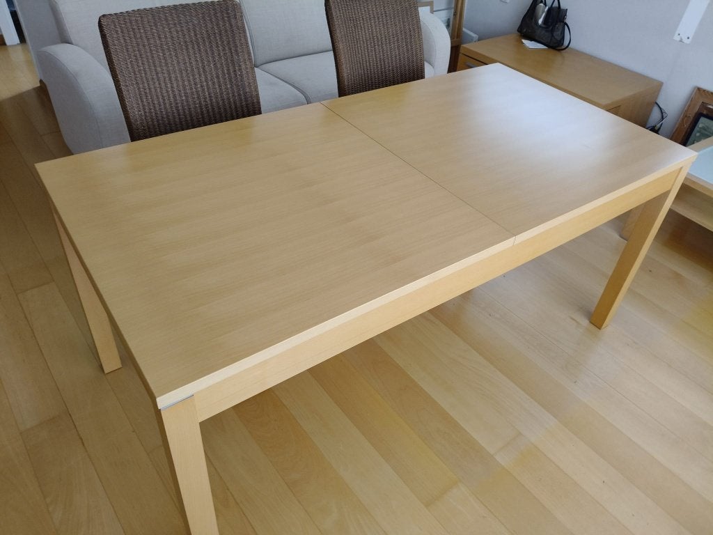 Uitschuifbare eettafel + 4 stoelen – complete eethoek, Ophalen, Gebruikt, 200 cm of meer, 50 tot 100 cm