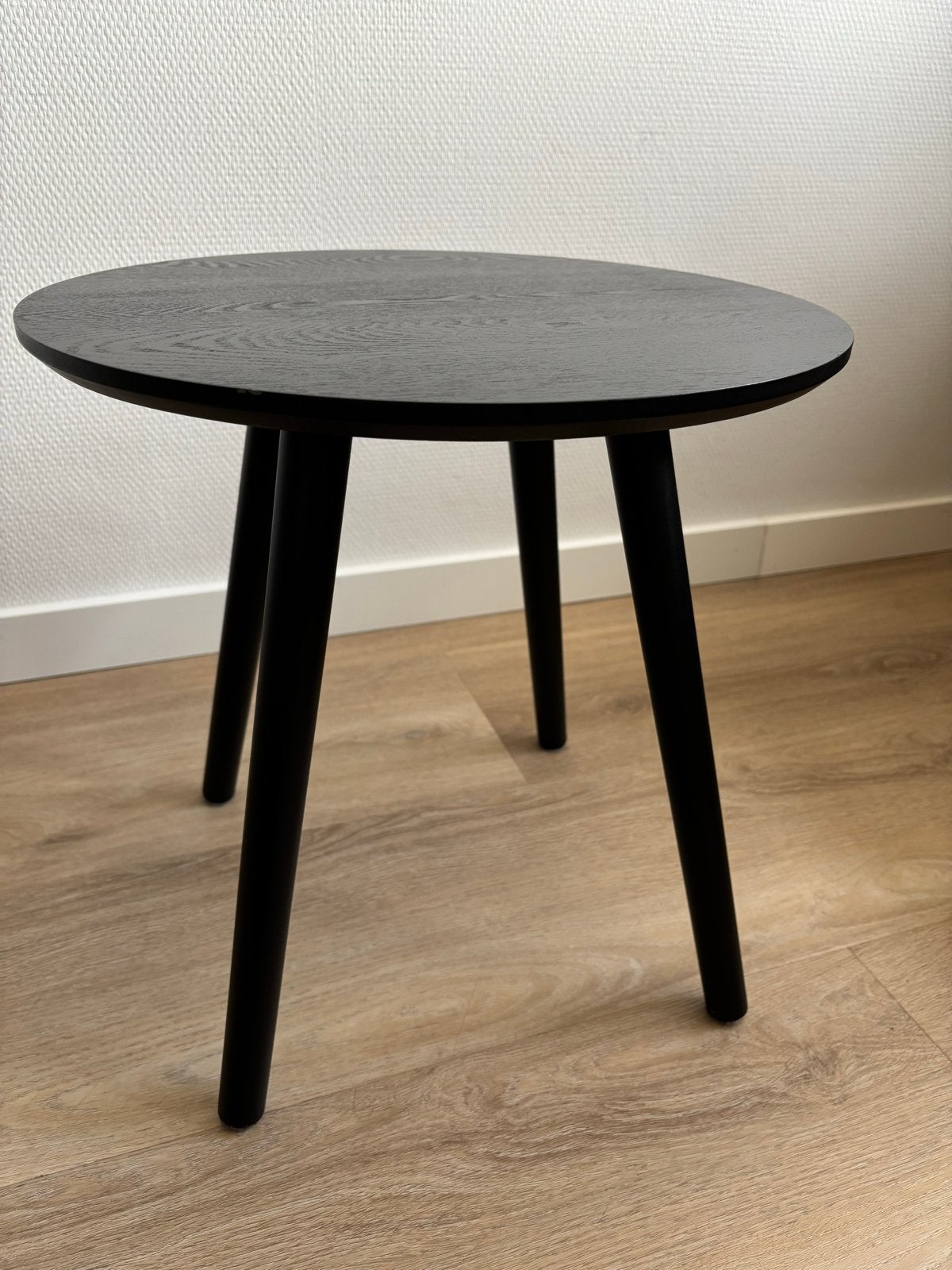 Zwart rond bijzettafeltje, Huis en Inrichting, Ophalen, Minder dan 45 cm, Minder dan 55 cm, Rond