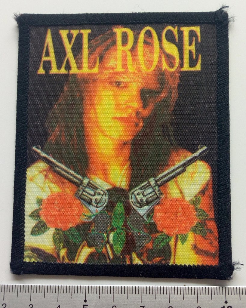 GUNS N' ROSES leuke AXL photo printed 80's patch 83, Ophalen of Verzenden, Nieuw, Kleding