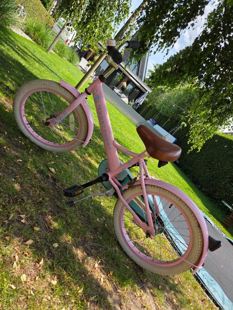 Meisjes fiets 18inch, Ophalen, Terugtraprem, Gebruikt, 18 inch
