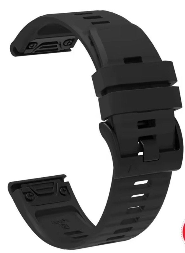 Horlogebandje Garmin 22mm QuickFit (nieuw), Ophalen of Verzenden, Nieuw, Zwart, Android