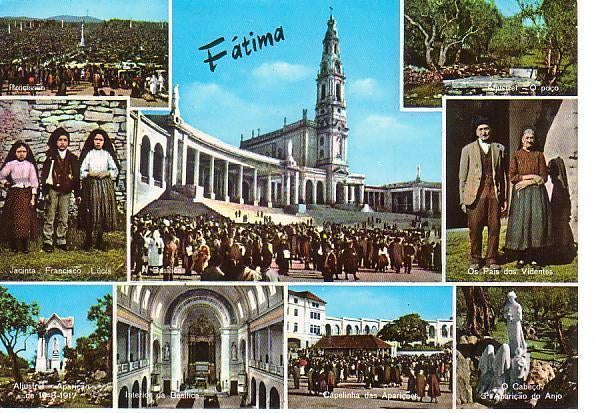 Ansichtkaart	Fàtima (Portugal)	9-luik, Verzenden, 1980 tot heden, Gelopen, Overig Europa