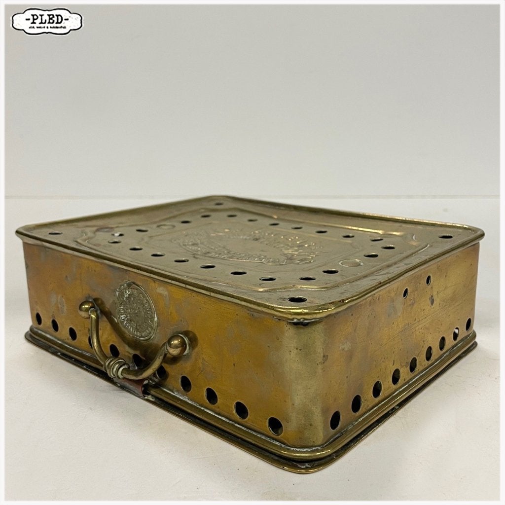 Antieke Franse koperen bedwarmer – La Frileuse (ca. 1900), Antiek en Kunst, Ophalen of Verzenden, Koper