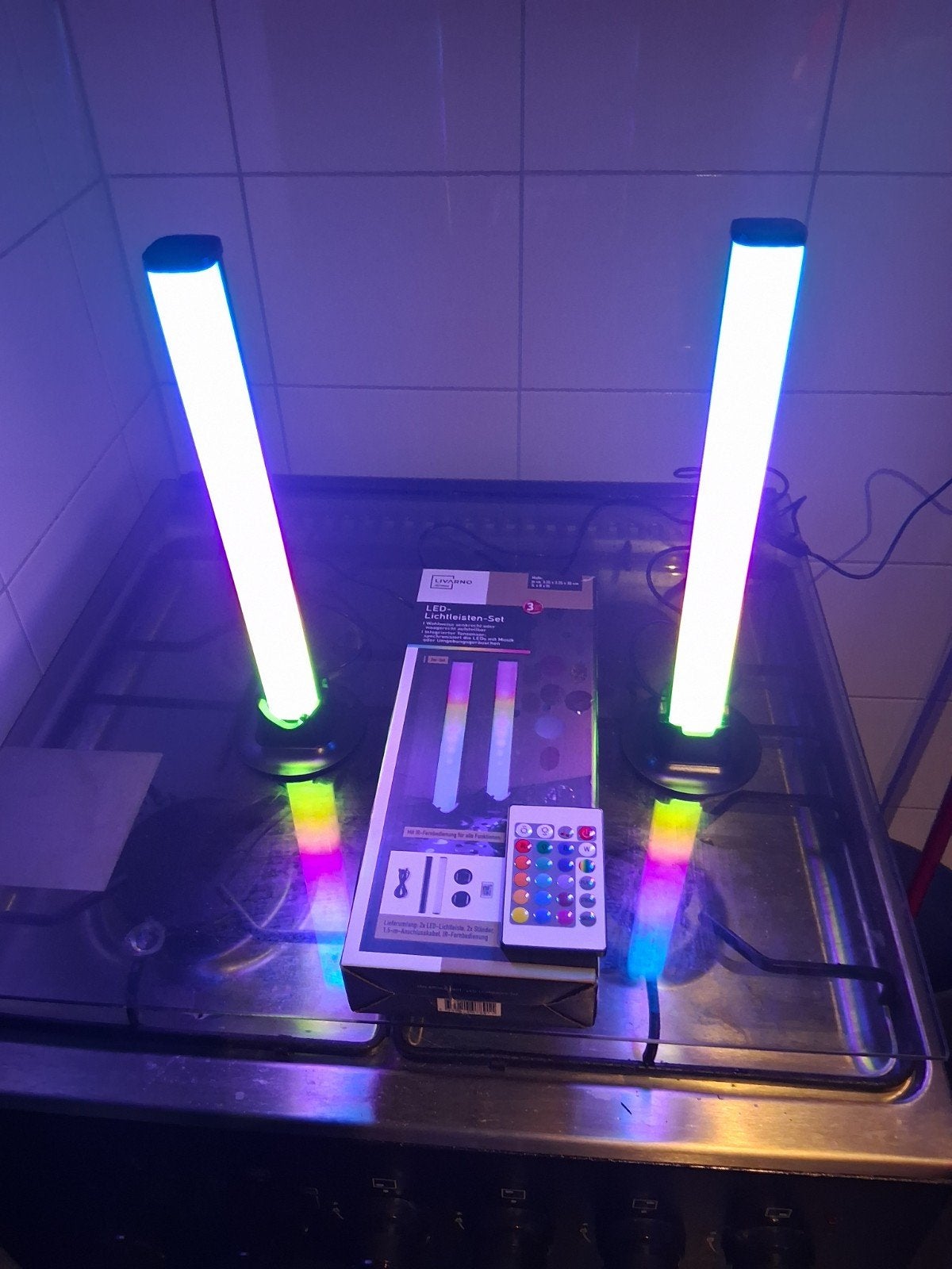 LED Lichtbalken Set met Afstandsbediening - RGB Kleuren, Overige merken, Kunststof, Meerkleurig, Ophalen of Verzenden