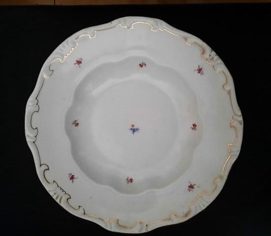 Vintage Zsolnay Pécs Diep Bord – Barok met Strooibloemen, Huis en Inrichting, Ophalen, Zo goed als nieuw, Bord(en), Overige stijlen