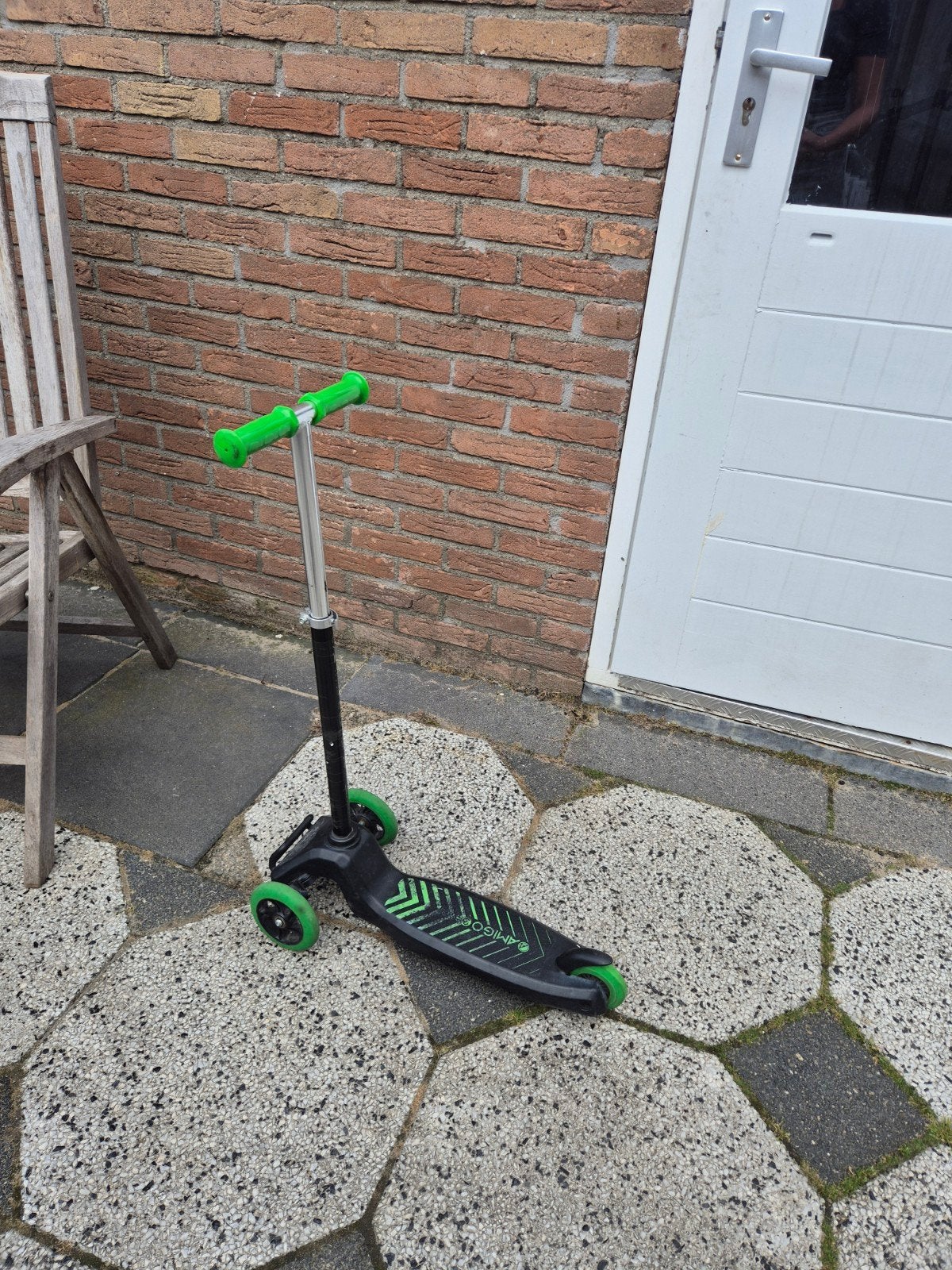 Amigo Step met drie wielen - Groen/Zwart, Ophalen, Gebruikt, Gewone step