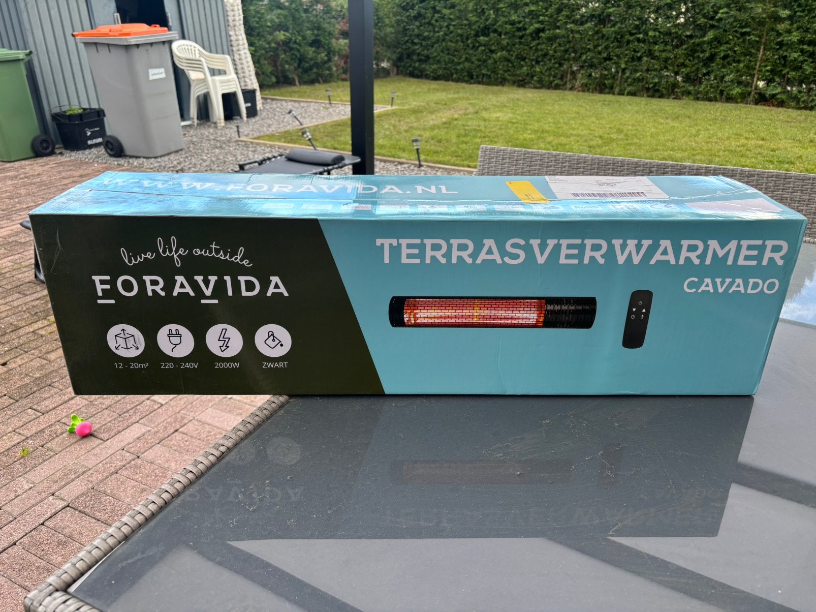 Foravida Cavado Terrasverwarmer - Nieuw in doos, Tuin en Terras, Ophalen, Nieuw, Elektrisch, Wand