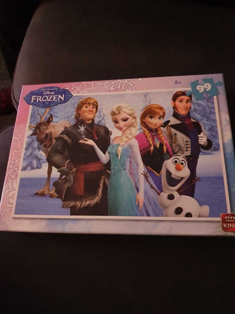 Disney Frozen puzzel 99 stukjes, Ophalen of Verzenden, Meer dan 50 stukjes, Zo goed als nieuw, 6 jaar of ouder