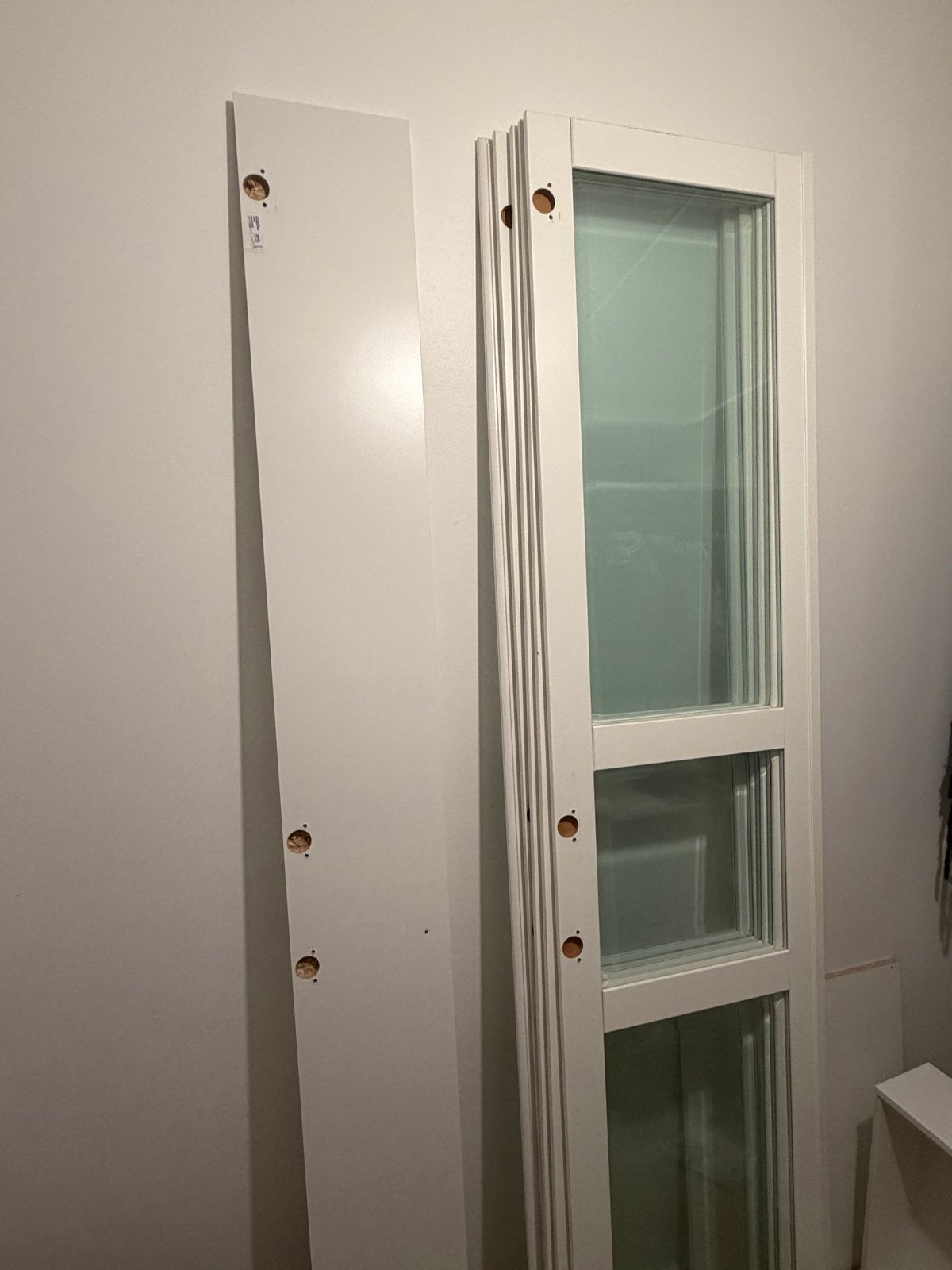 6 x IKEA TYSSEDAL Deur, wit/glas, 50x229 cm, Ophalen, Zo goed als nieuw, Glas