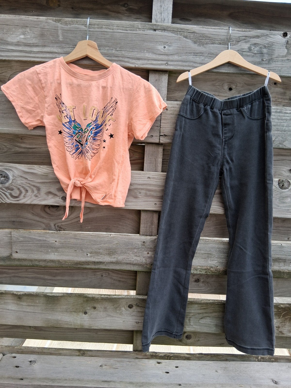 Retour T-shirt (11/12 jr) & Zeeman Broek (134/140) Set, Ophalen, Zo goed als nieuw, Retour, Zeeman, Meisje