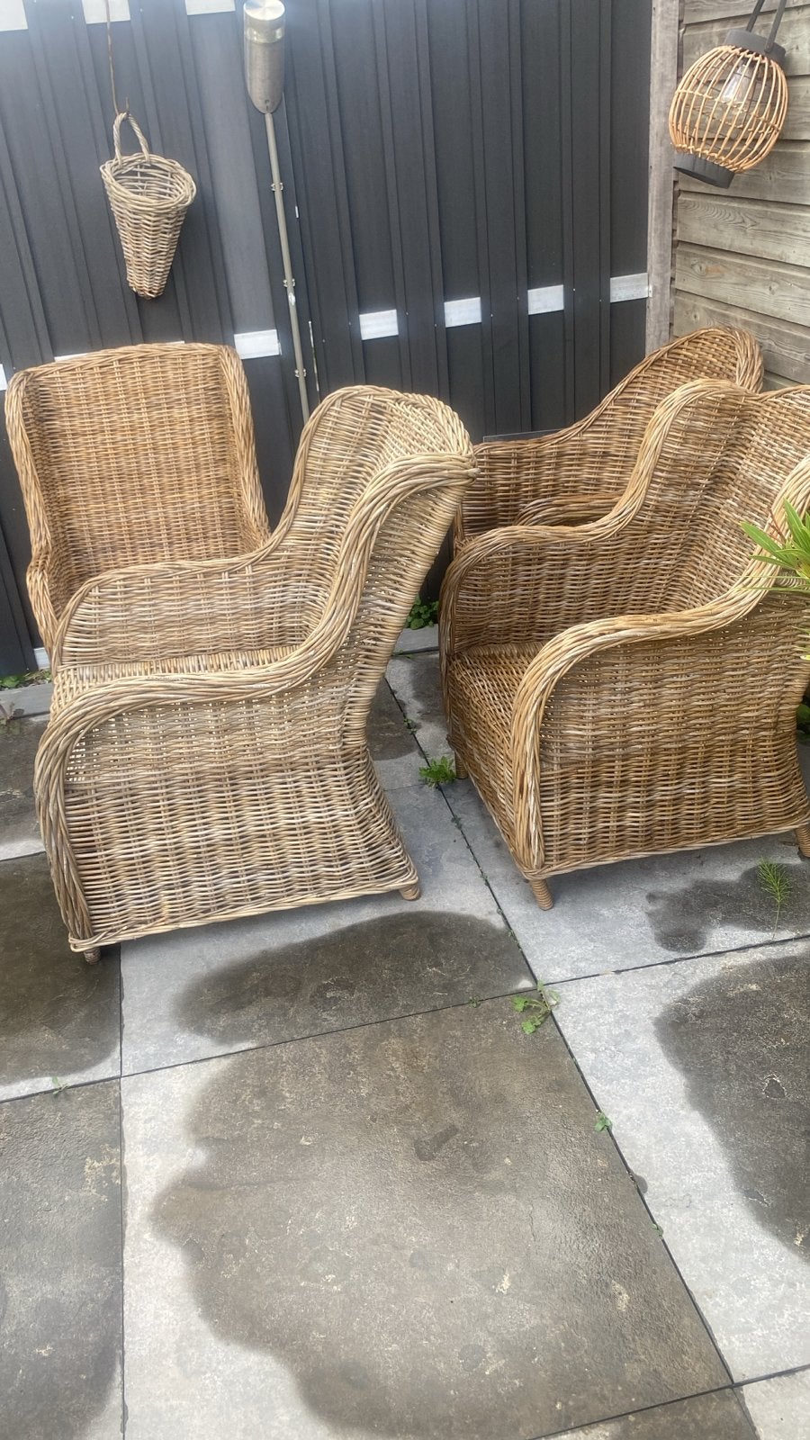 5 Rotan stoelen - Z.S.M. ophalen i.v.m. verhuizing, Tuin en Terras, Ophalen, Gebruikt, Rotan