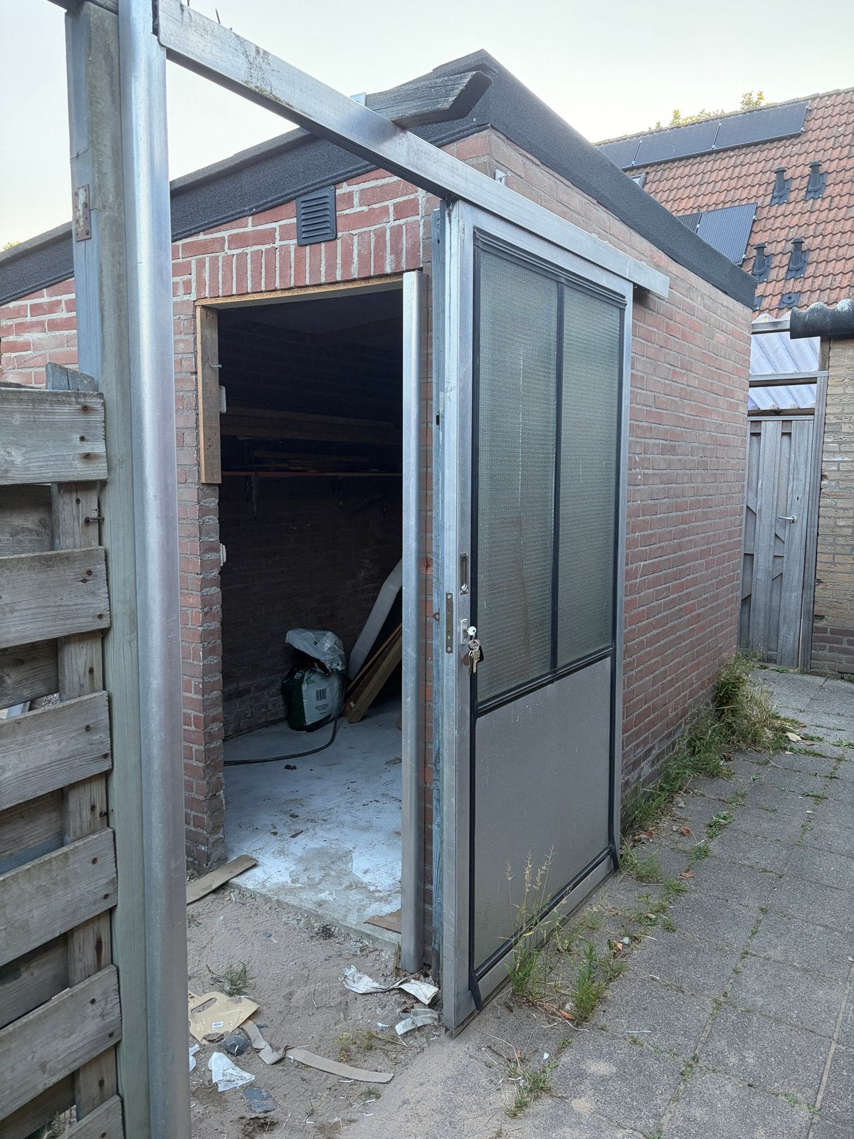Schuifdeur voor tuin of schuur, Gebruikt, 80 tot 100 cm, Ophalen of Verzenden, Schuifdeur