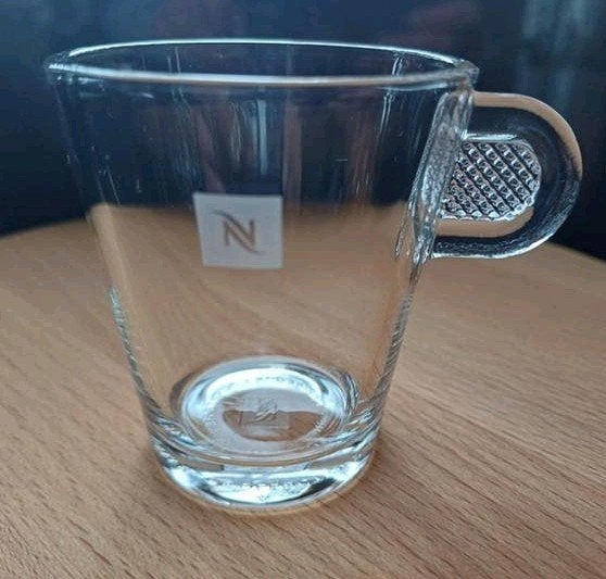 Vintage Nespresso kopje - 6 cm hoog, 5 cm diameter, Ophalen of Verzenden, Overige stijlen, Kop(pen) en/of Schotel(s), Glas