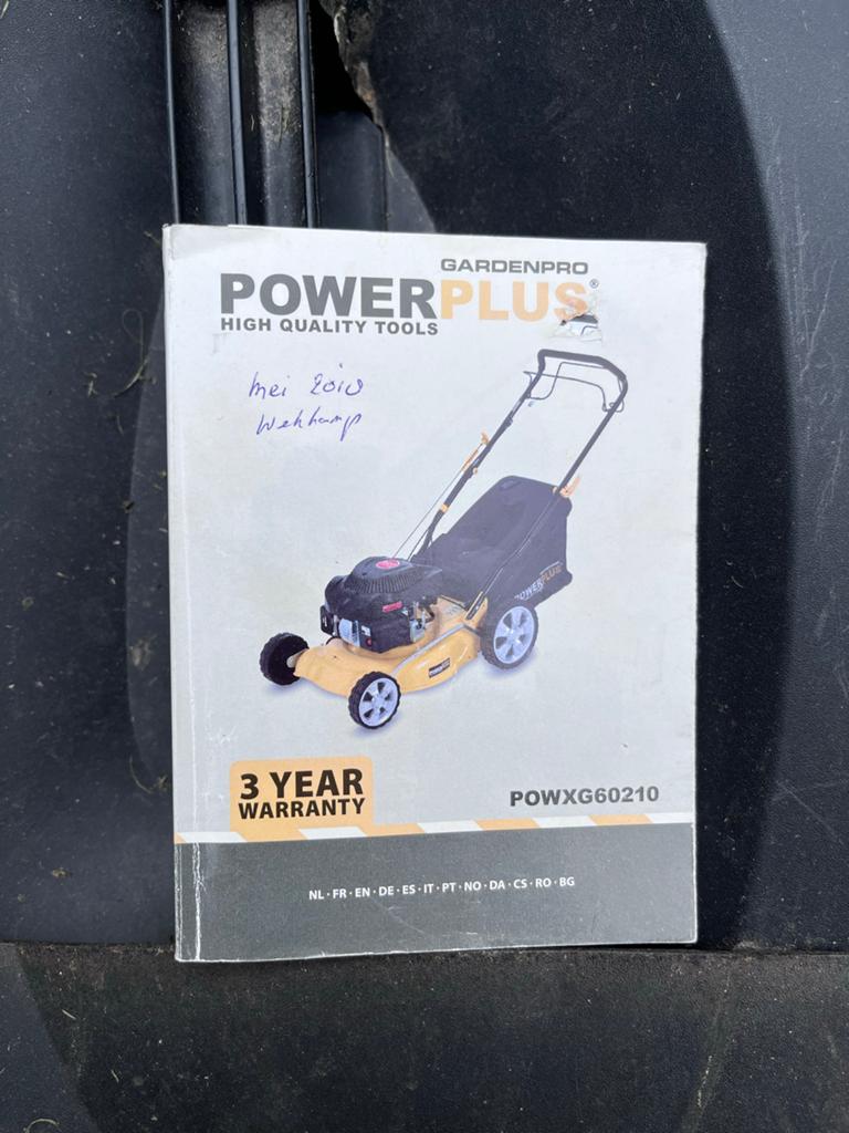 PowerPlus Benzine Grasmaaier - Goede Staat, Tuin en Terras, Grasmaaiers, Gebruikt, Benzine-grasmaaier, 40 t/m 49 cm, Cirkelmaaier