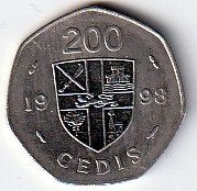 200  cedis   1998  Ghana. km.  35, Ophalen of Verzenden, Overige landen, Losse munt