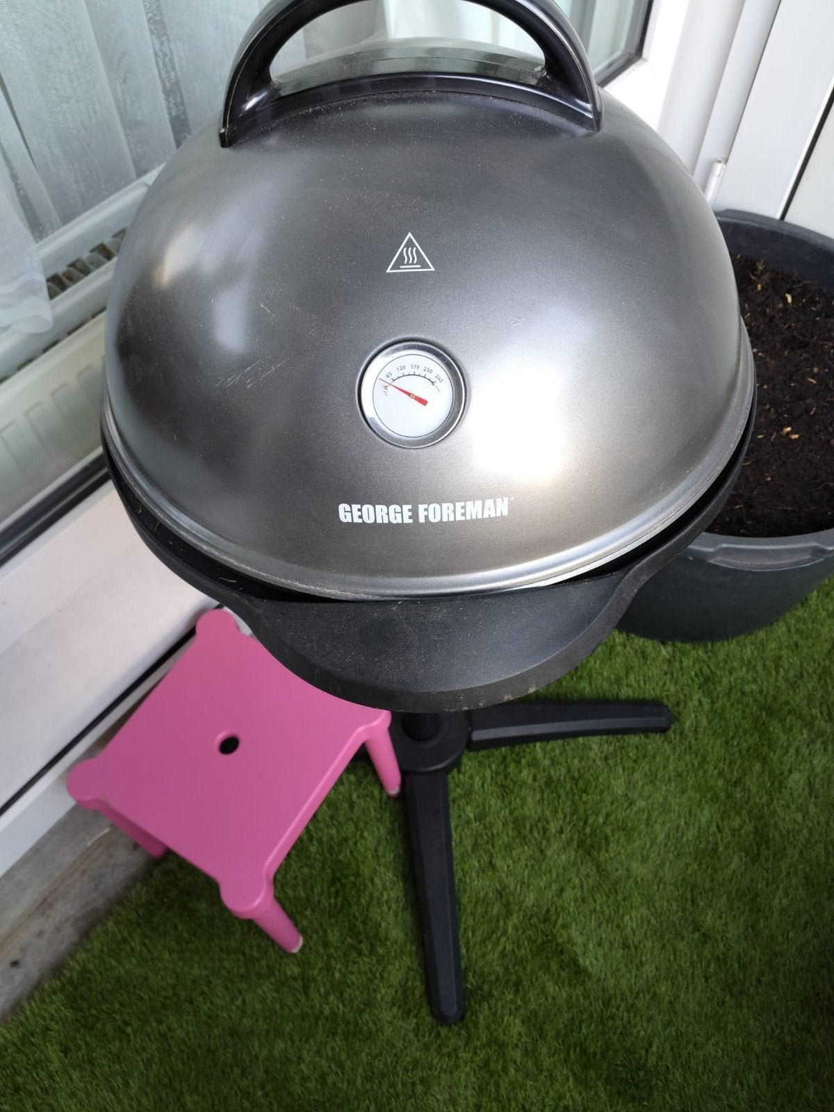 Electrische barbecue George Foreman. In goede staat, Ophalen, Zo goed als nieuw, George Foreman