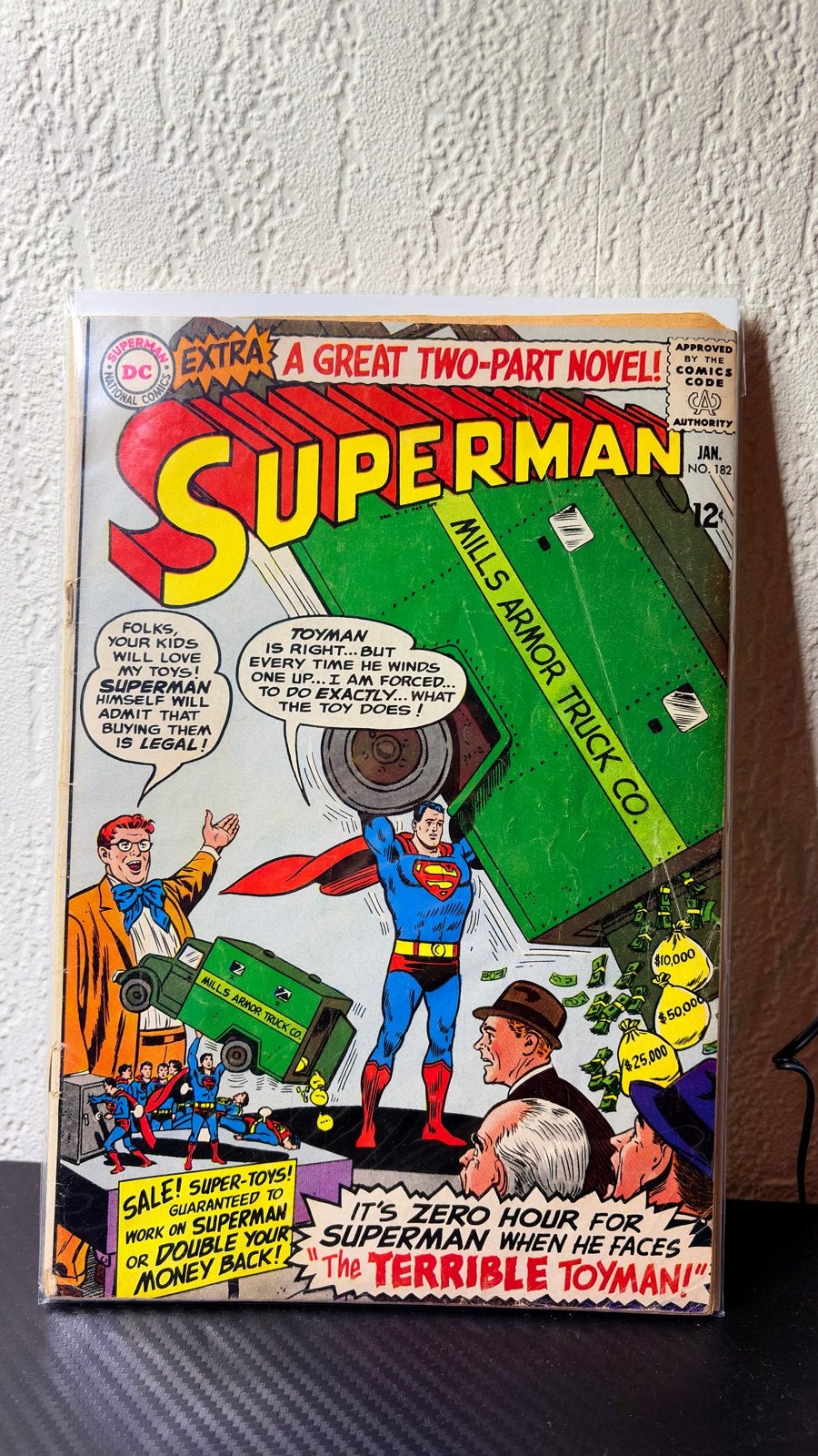 Superman #182, Eén stripboek, Ophalen of Verzenden, Gelezen