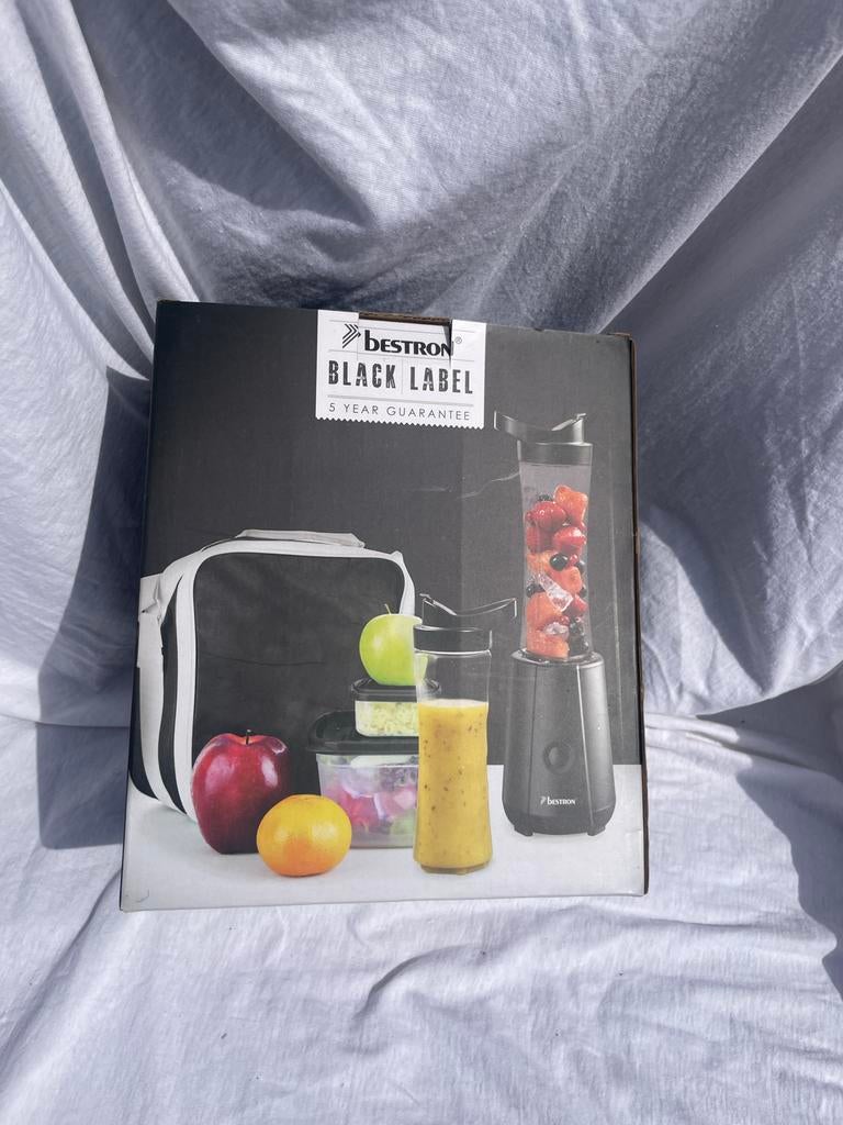 Bestron Black Label Smoothie Maker ASMX300BL - Nieuw, Ophalen of Verzenden, Nieuw, Blender to go