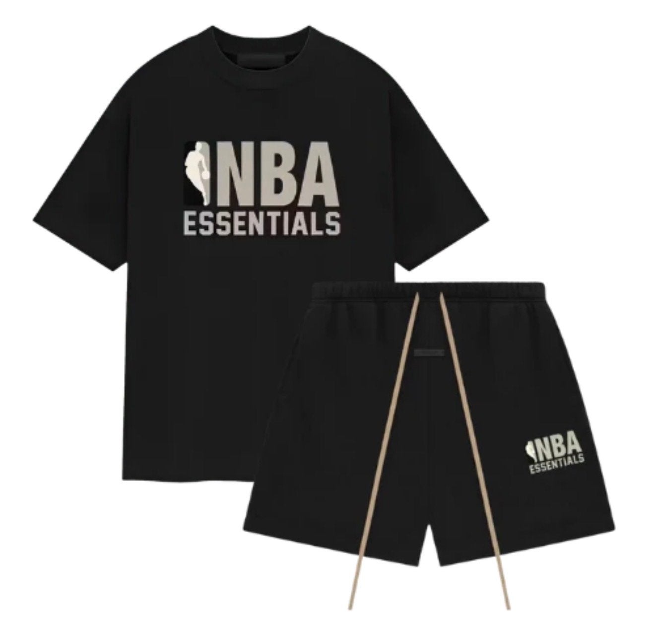 NBA Essentials Fear of God Zwart Grijs Shirt + Korte broek, Ophalen of Verzenden, Nieuw, Overige maten, Zwart