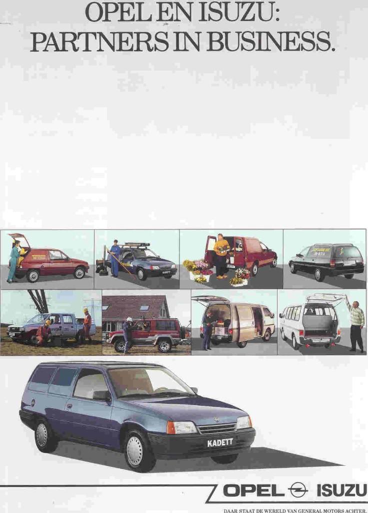 Opel en Isuzu: Partners in business (bedrijfswagens) (1989), Ophalen of Verzenden, Nieuw, Opel