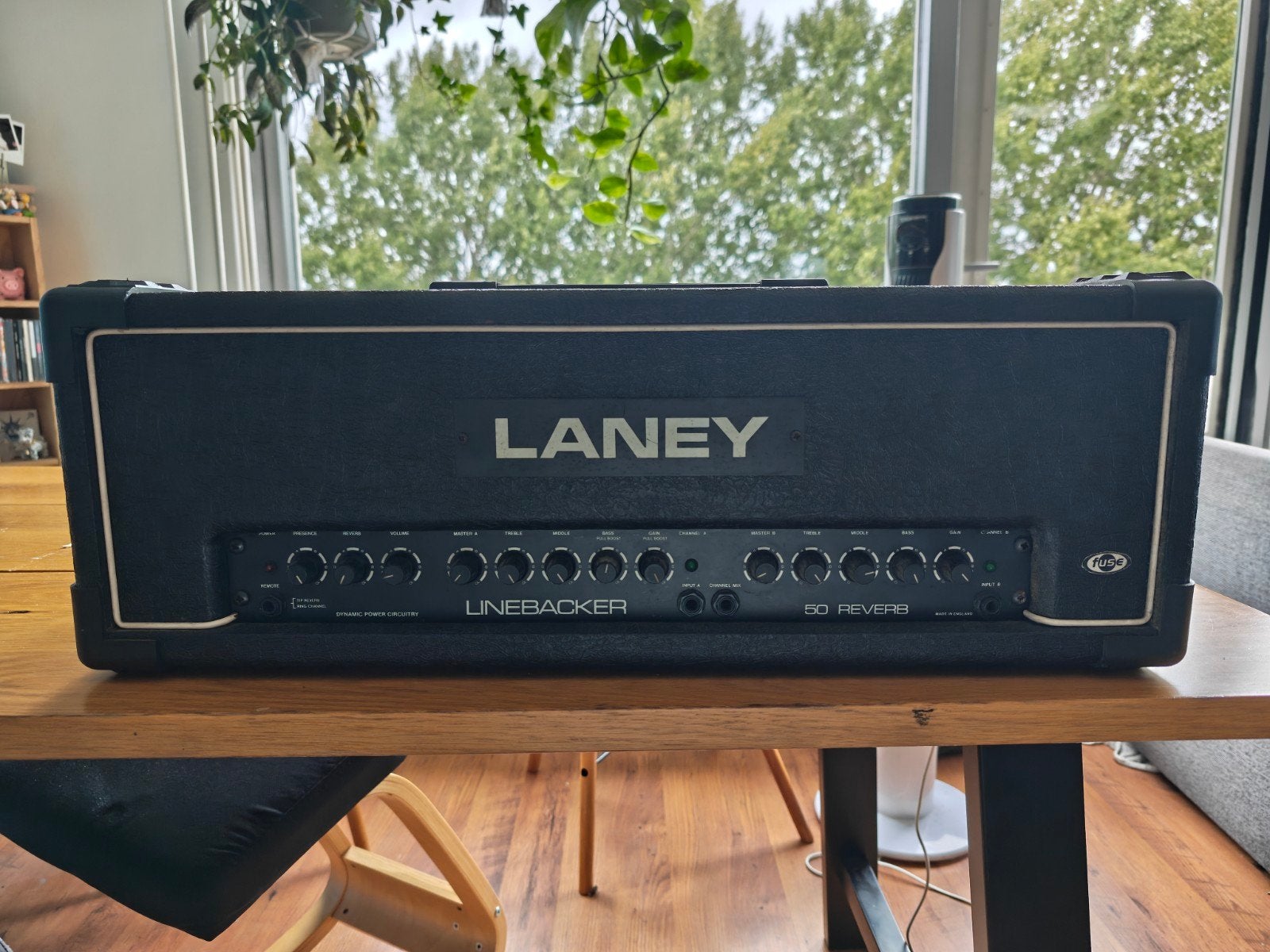 Laney Linebacker 50 Reverb guitar amp head, Ophalen, Gebruikt, Gitaar, 50 tot 100 watt