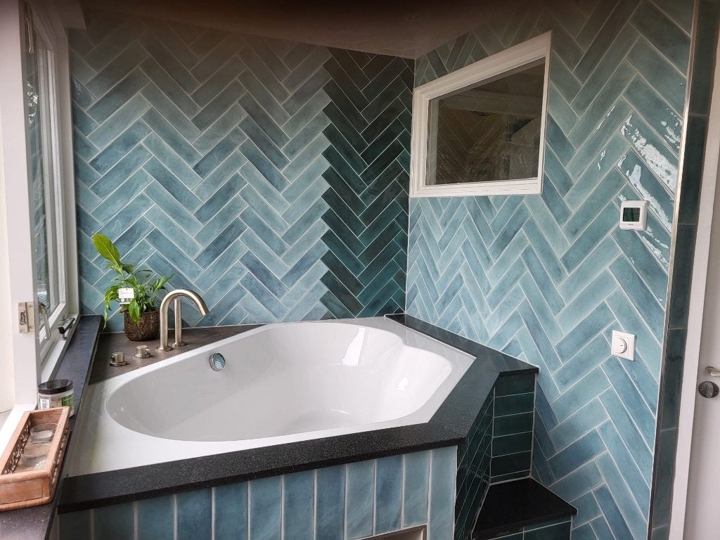 Turquoise badkamertegels - badkamer tegels turquoise - tegel, Ophalen of Verzenden, Nieuw, Groen, Overige typen