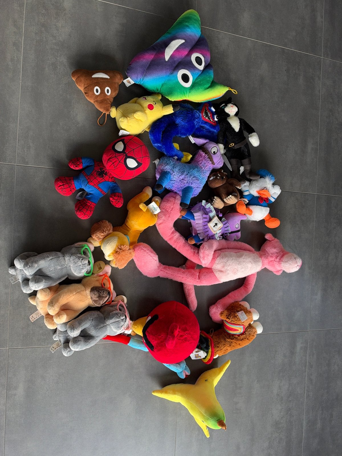 Grote collectie knuffels: Pokémon, Disney, Spiderman en meer, Ophalen, Overige merken, Overige typen, Zo goed als nieuw