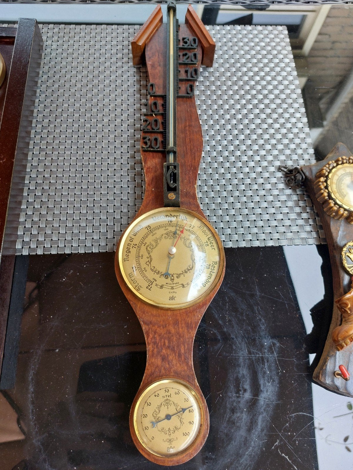 Antieke Barometer ZIE BESCHRIJVING, Ophalen of Verzenden