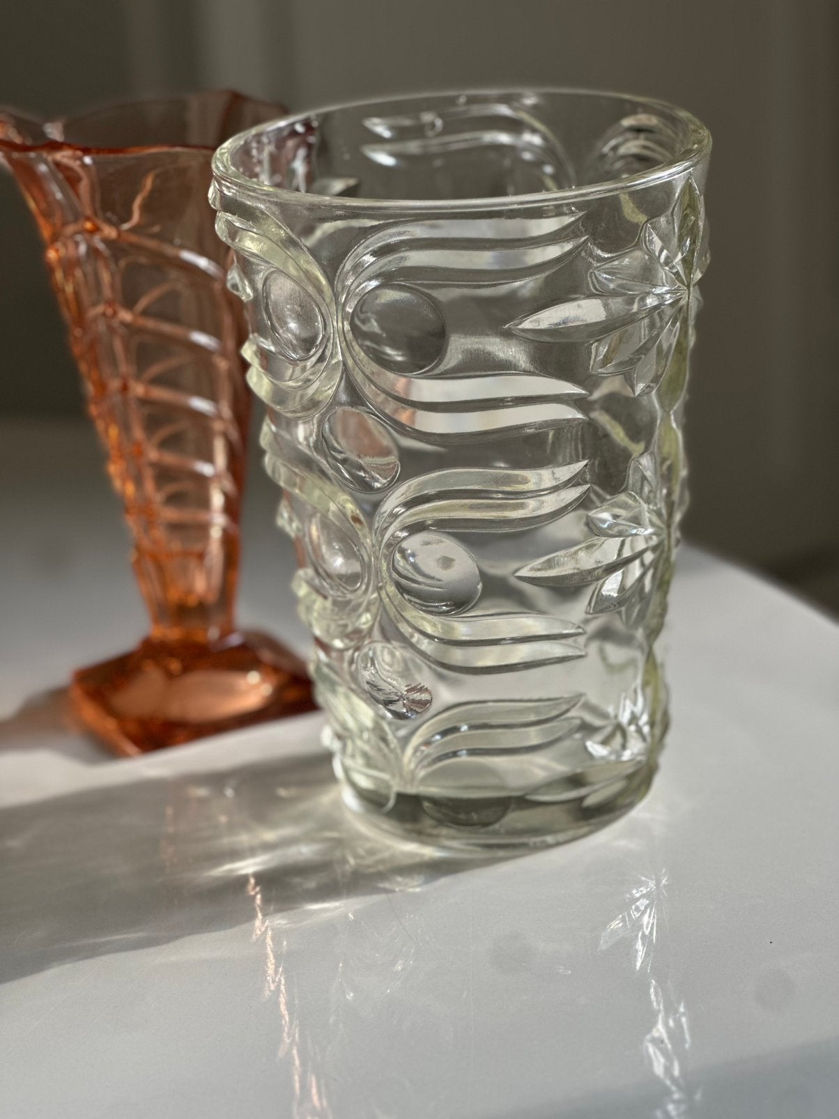 Kristallen Vaas Fidenza Vetratria Midcentury Modern, Antiek en Kunst, Ophalen of Verzenden