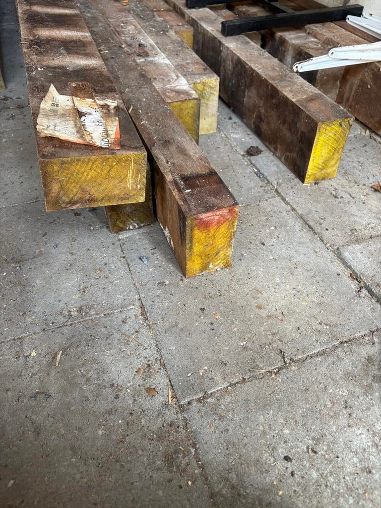 Hard Houten balken, Doe-het-zelf en Verbouw, Hout en Planken, Ophalen, Gebruikt, Balk, Overige houtsoorten