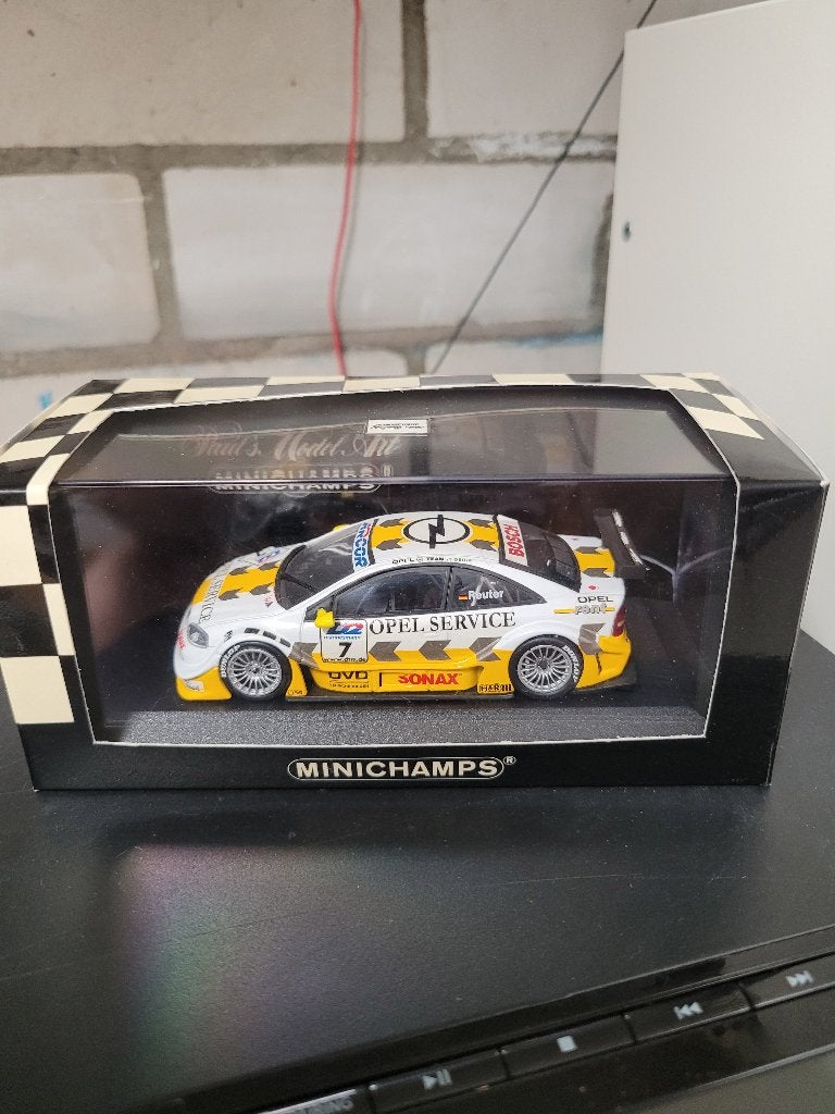 opel astra V8 coupe dtm 2000 minichamps 1:43 M. Reuter, Ophalen of Verzenden, Zo goed als nieuw, Auto, MiniChamps