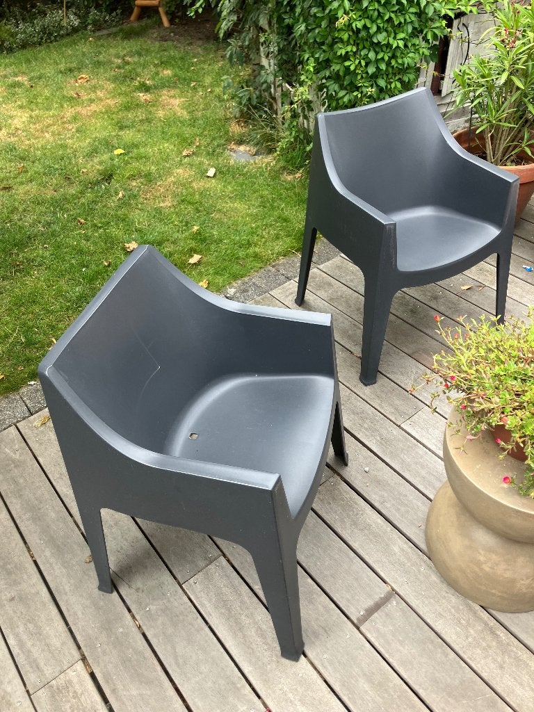 2x Scab Coccolona tuinstoel, Ophalen, Gebruikt, Kunststof