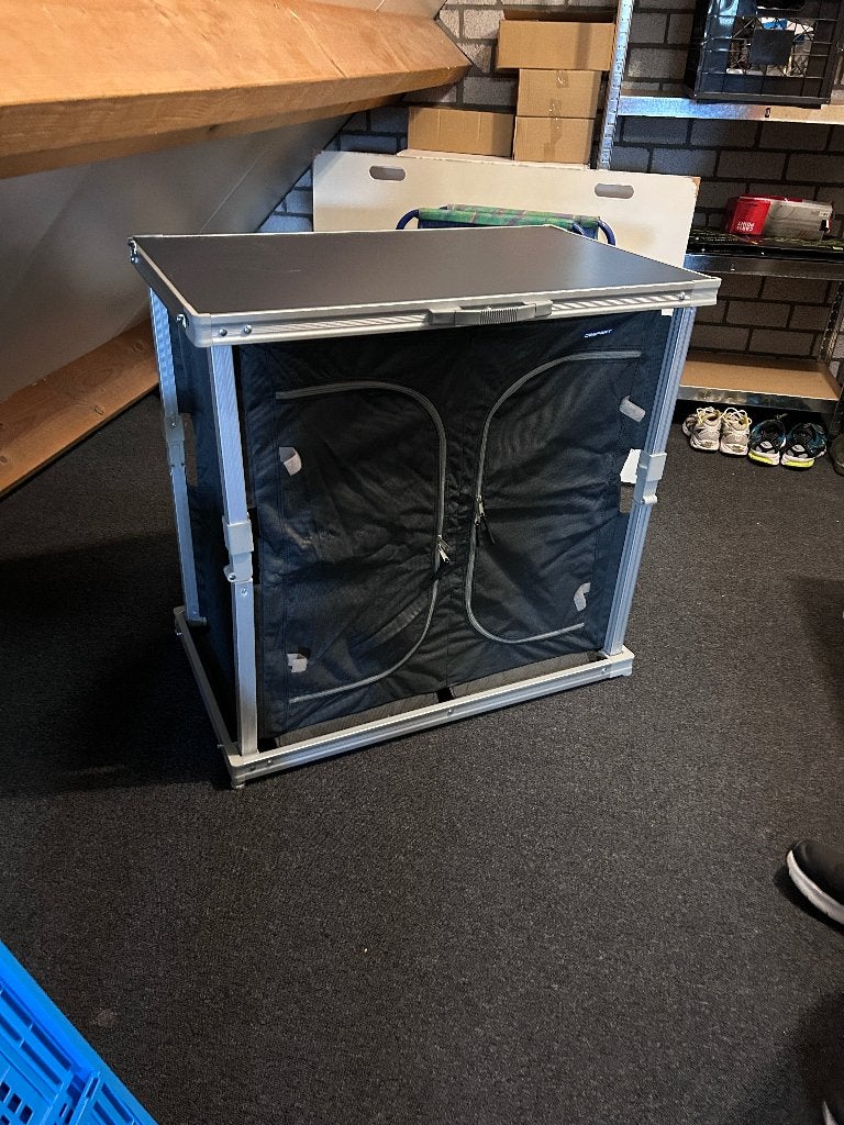 Campert  campingkast opvouwbaar (opbergkast Dubbel), Caravans en Kamperen, Kampeeraccessoires, Ophalen, Zo goed als nieuw