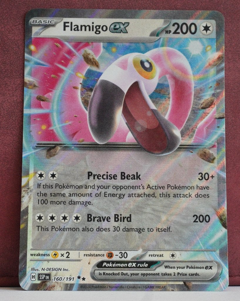 Flamigo EX 160-191 Surging Sparks Pokèmon Kaart, Verzenden, Nieuw, Losse kaart