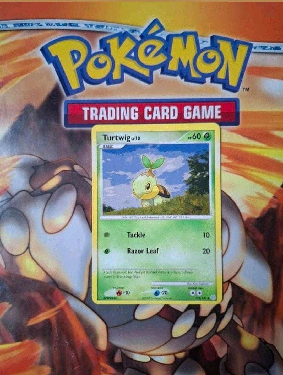 Turtwig 103/130 Diamond&Pearl base set pokemon kaart, Ophalen of Verzenden, Gebruikt, Losse kaart