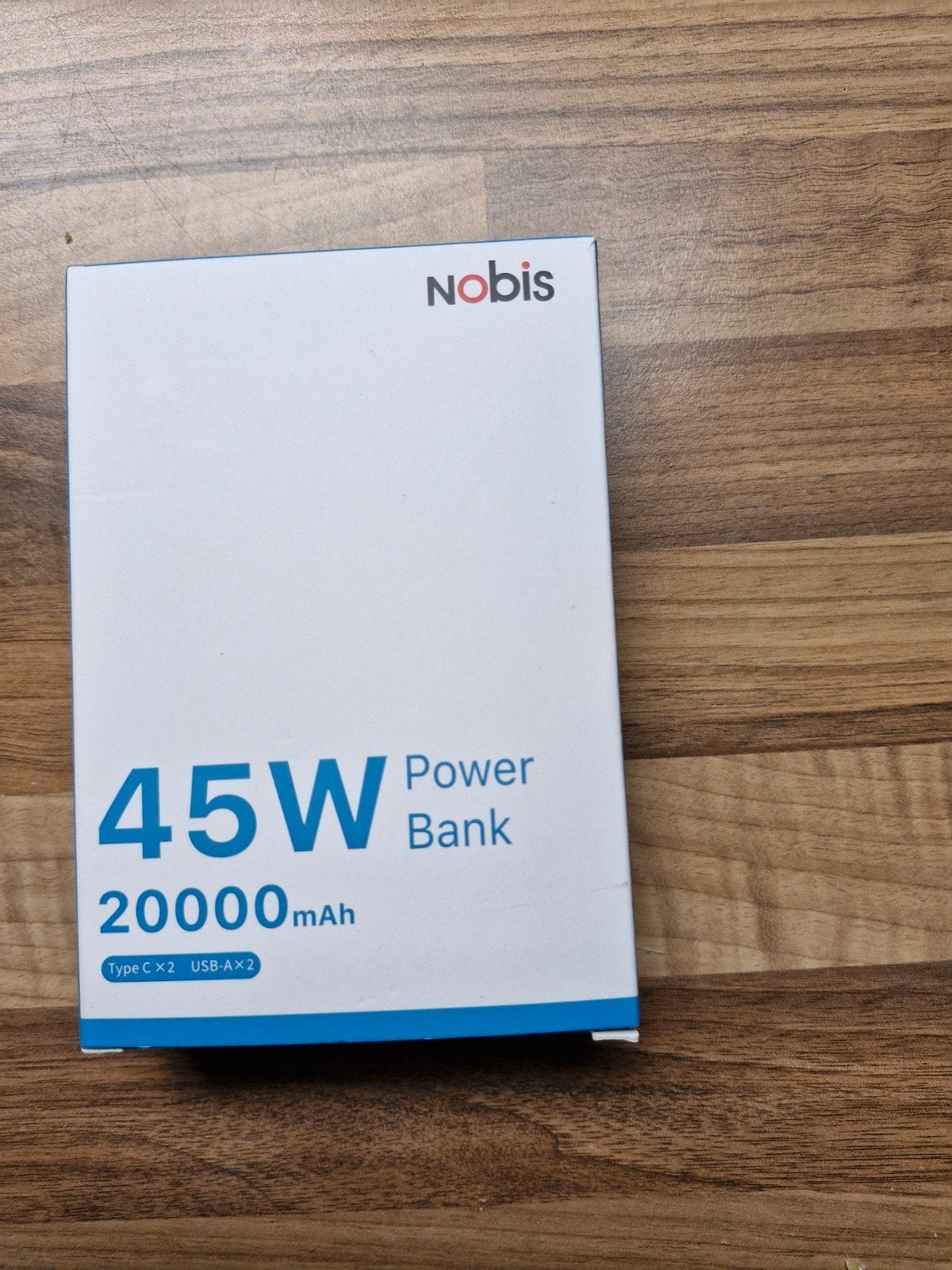 NIEUW! NOBIS 45W Powerbank 20.000 mAh – Blauw Snellader, Ophalen, Nieuw, Overige merken