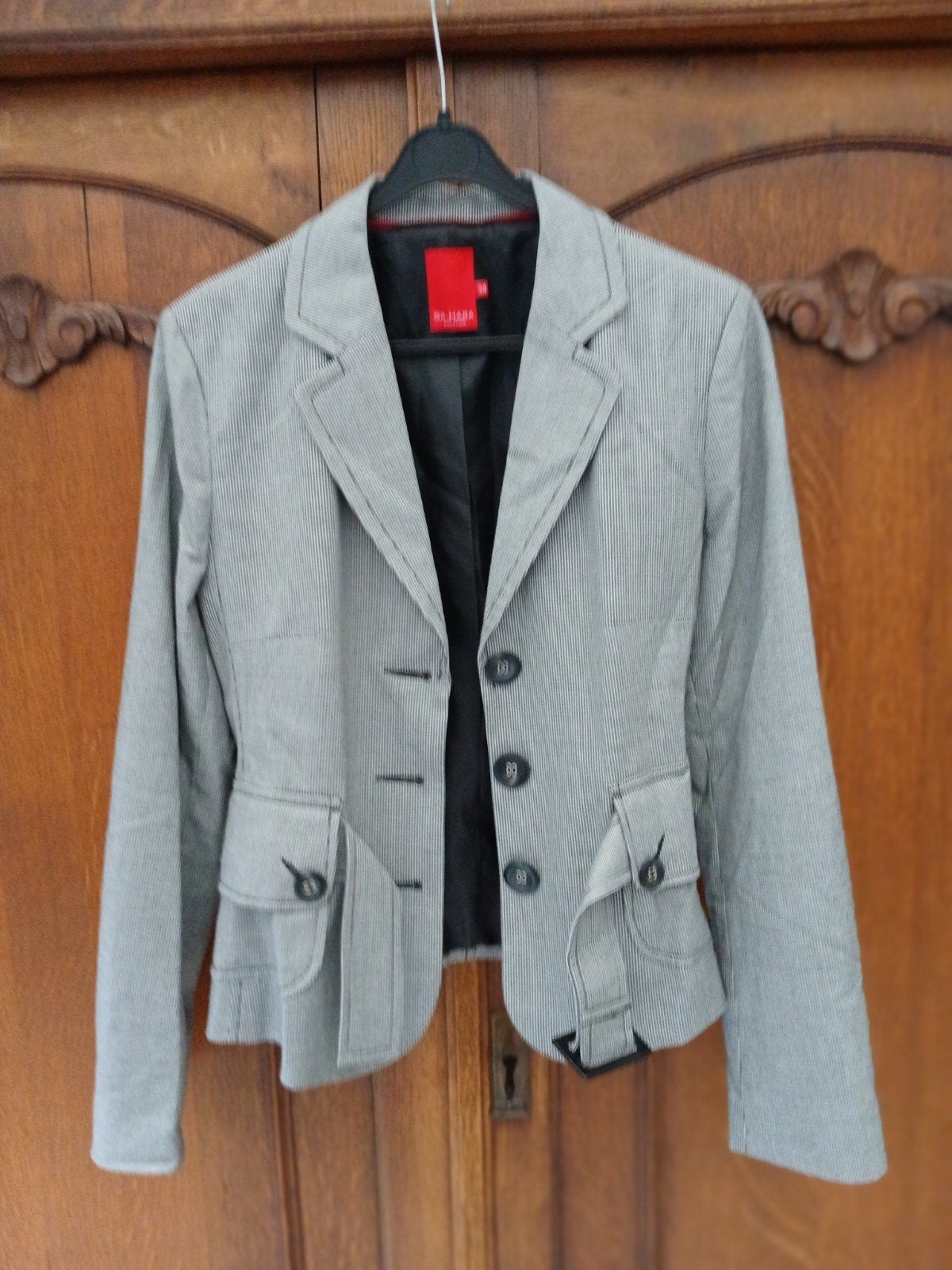 Sa.Hara grijs/zwarte blazer maat 38, Maat 38/40 (M), Ophalen of Verzenden, Zo goed als nieuw, Grijs