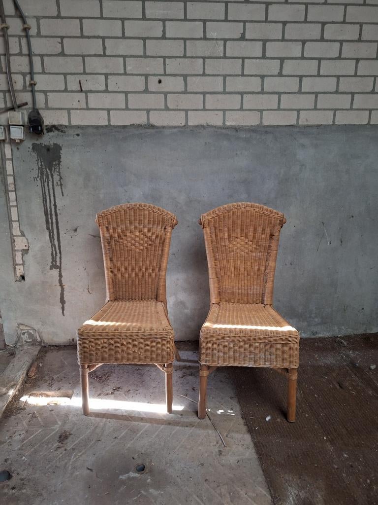 Set van 2 rotan stoelen, Huis en Inrichting, Ophalen, Gebruikt, Twee, Overige kleuren