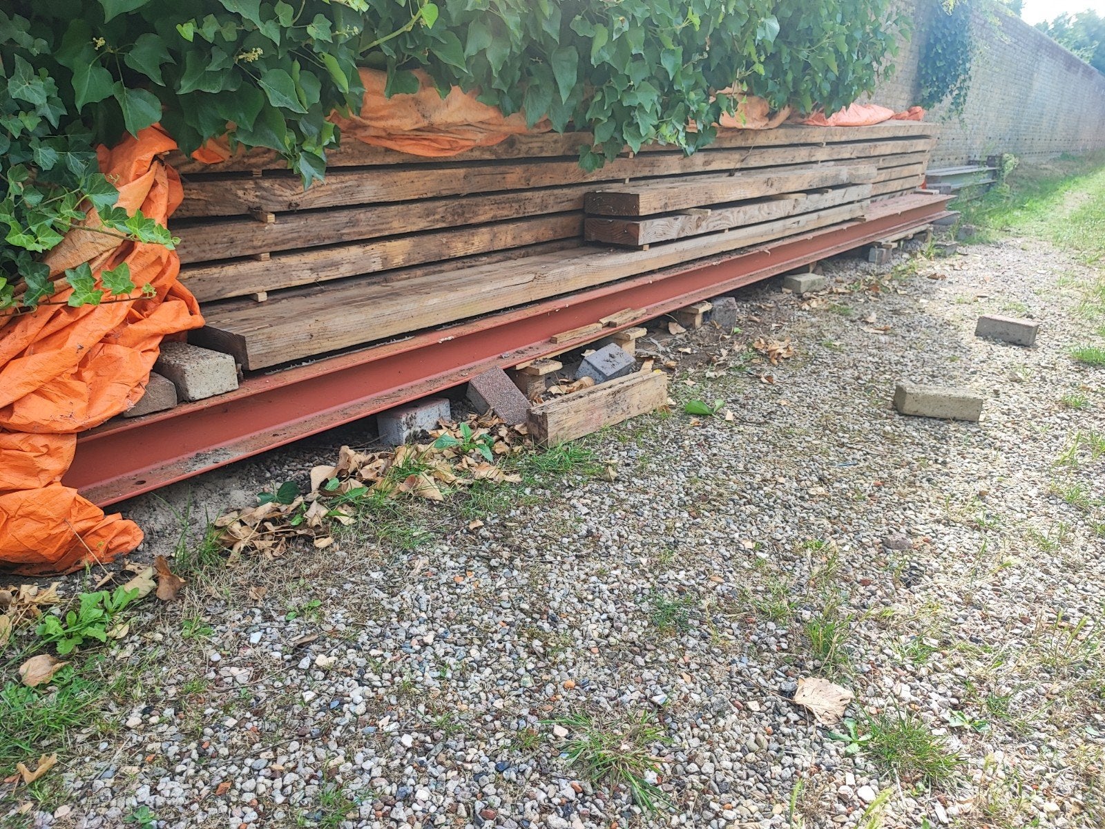 Zware houten constructiebalken 70x220mmx 610m - diverse leng, Gebruikt, Ophalen of Verzenden, Balk, Overige houtsoorten