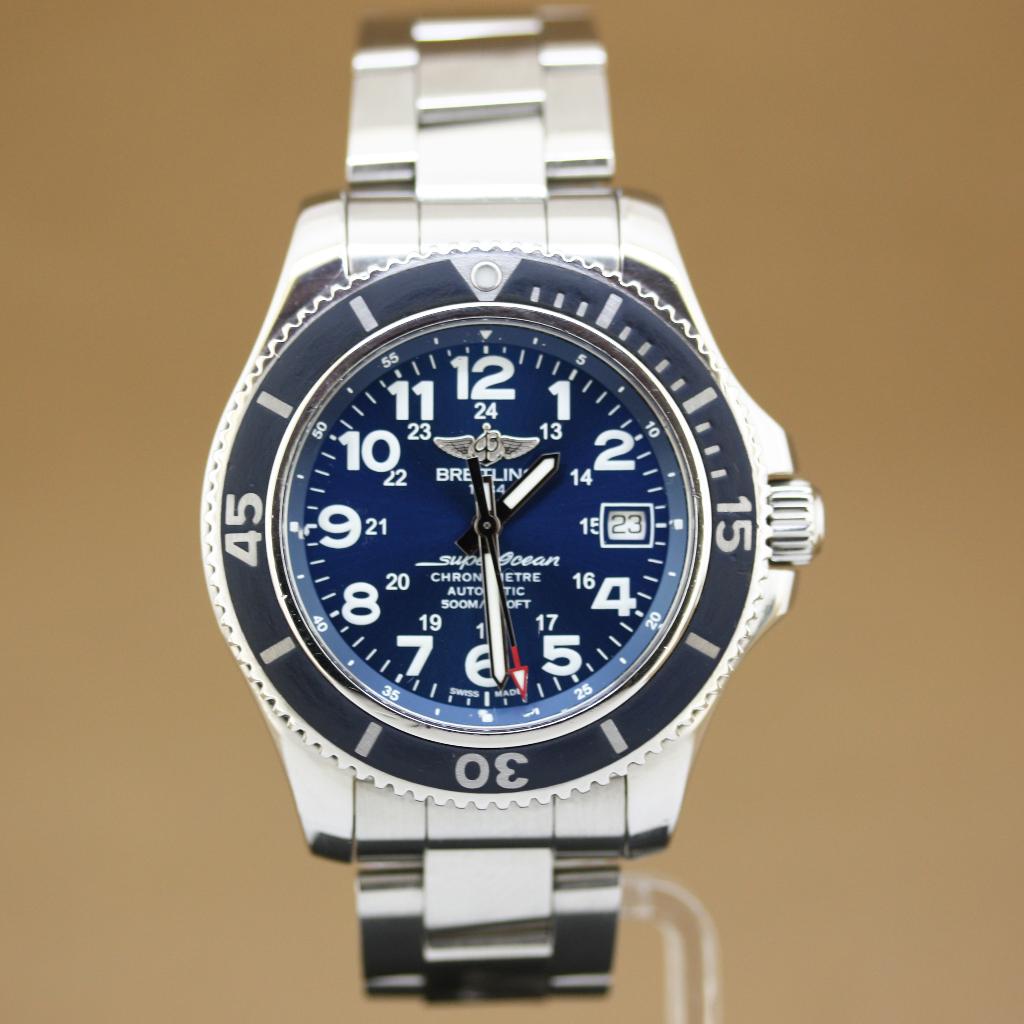 Breitling Superocean II 42 Ref. A17365, Sieraden, Tassen en Uiterlijk, Horloges | Heren, Gebruikt, Polshorloge, Breitling, Staal
