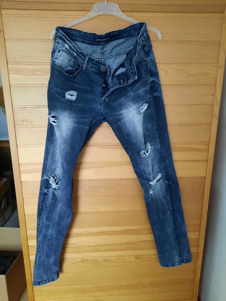OWN THE STREETS, scot blauwe jeans W33/L34, Kleding | Heren, Blauw, Ophalen of Verzenden, Zo goed als nieuw, OWN THE STREETS