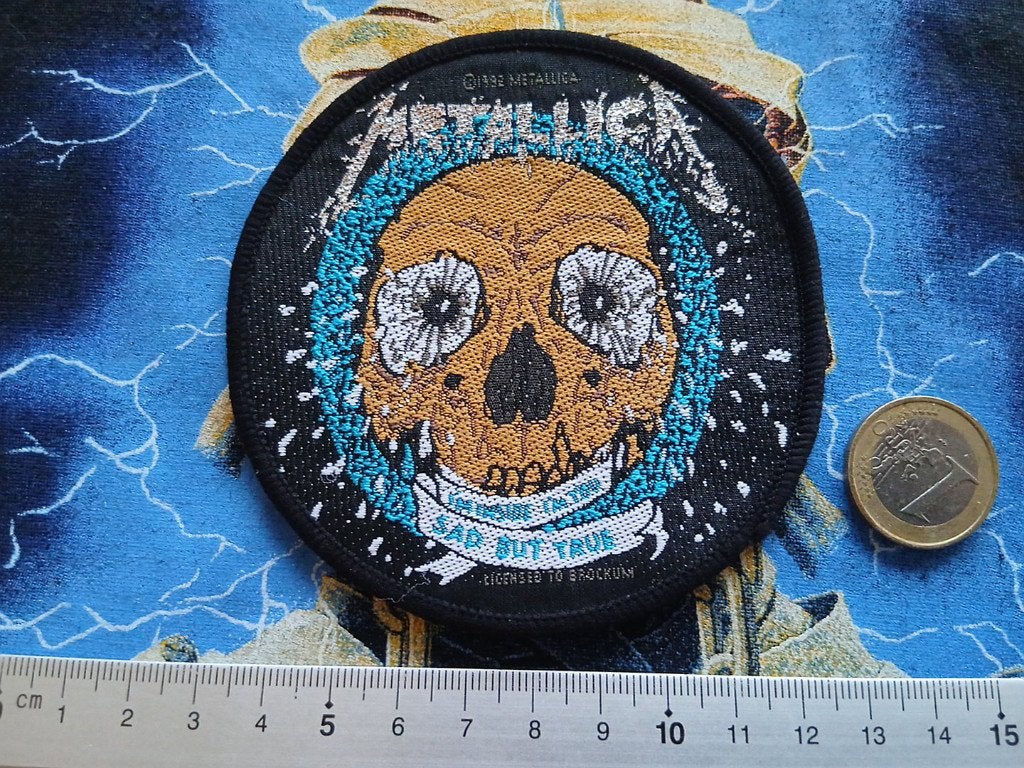 Metallica zeer zeldzame vintage 1992 Sad But True patch 75, Verzamelen, Ophalen of Verzenden, Nieuw, Kleding