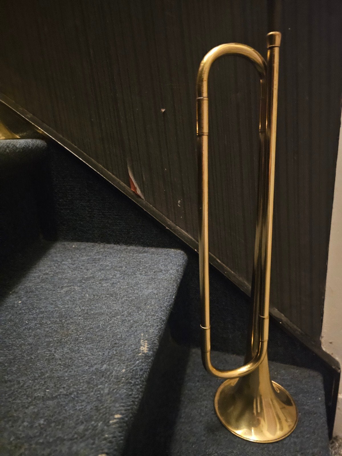 Gouden signaalhoorn / trompet, Ophalen of Verzenden, Gebruikt, Overige typen